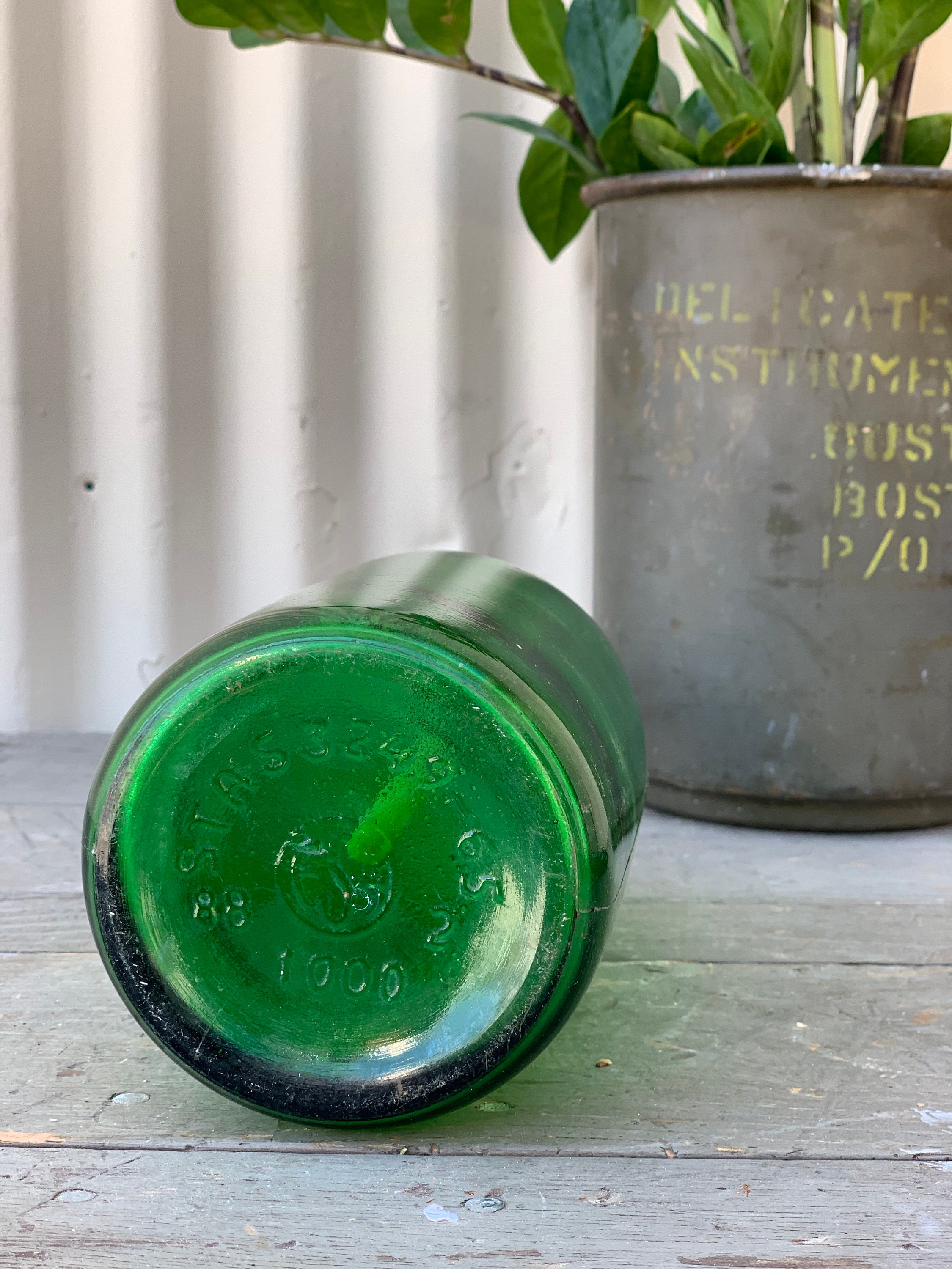 Vintage European Green Seltzer Bottle (Free Shipping)
