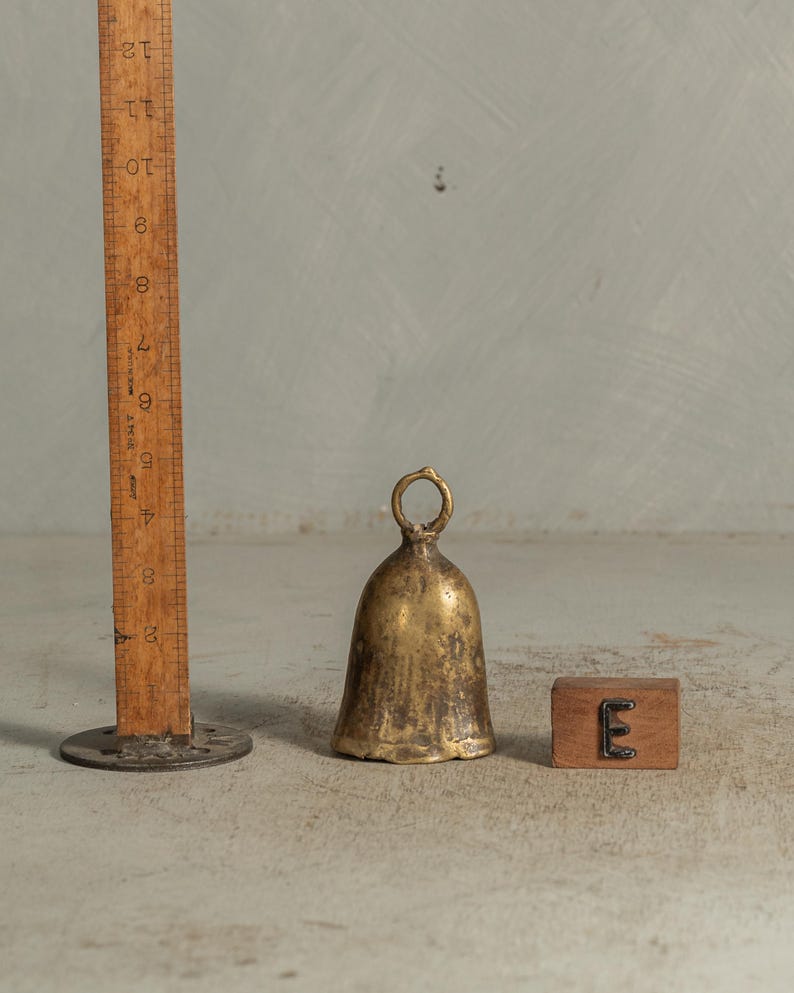 Small Antique African Cow Bell / Brass Bell / Christmas Jingle Bell ...