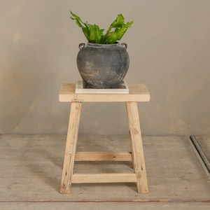 Vintage Reclaimed Cypress Rectangle Stool (Free Shipping)