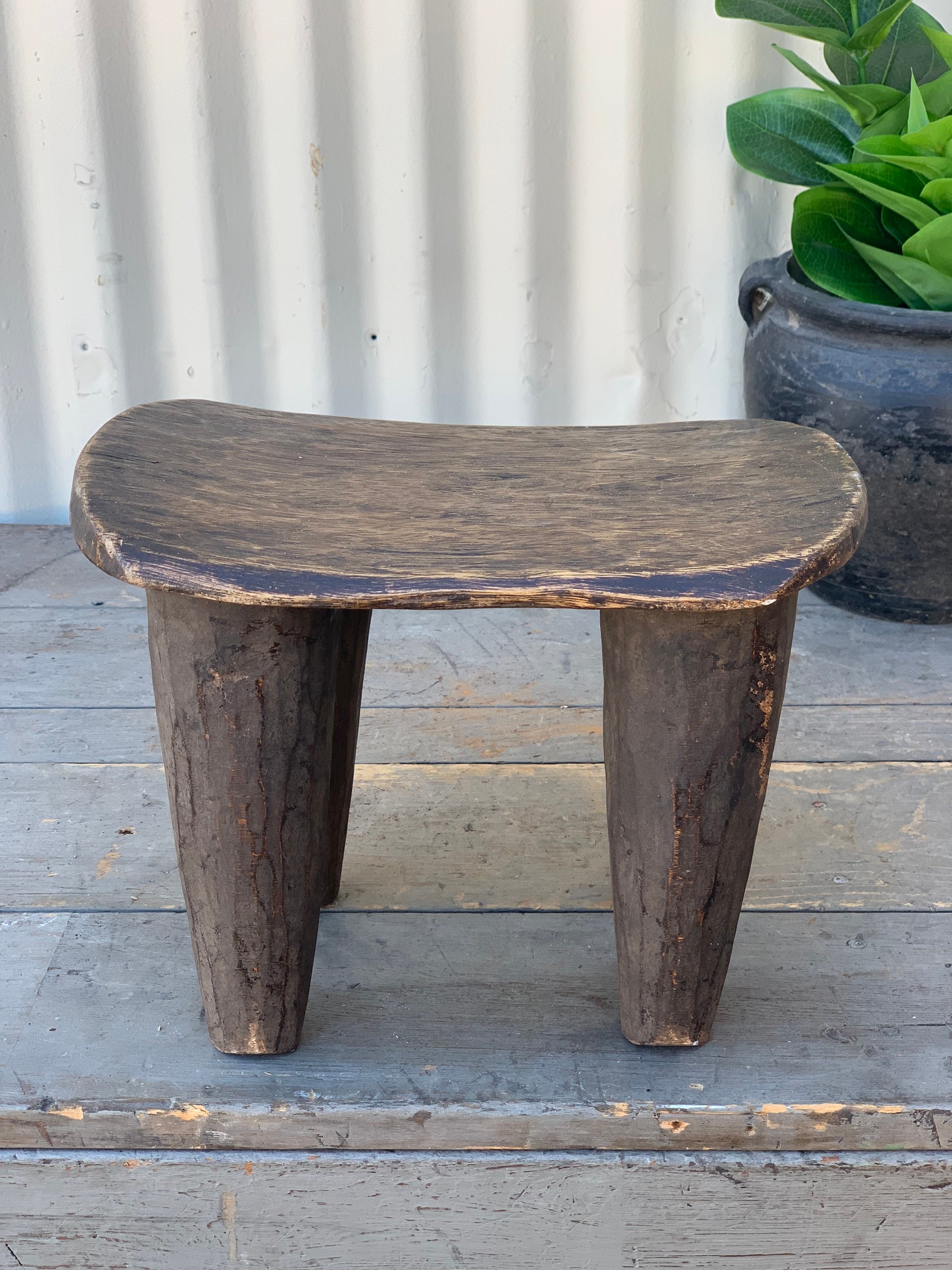 Carved Wooden African Senufo Stool {C}