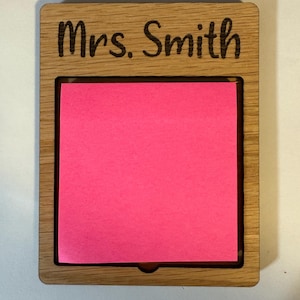 Personalized Post It Holder, Sticky Note Holder, Teacher Gift,  FREE SHIPPING