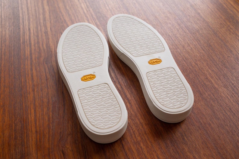 Vibram rubber sneaker shoe cup sole white image 1