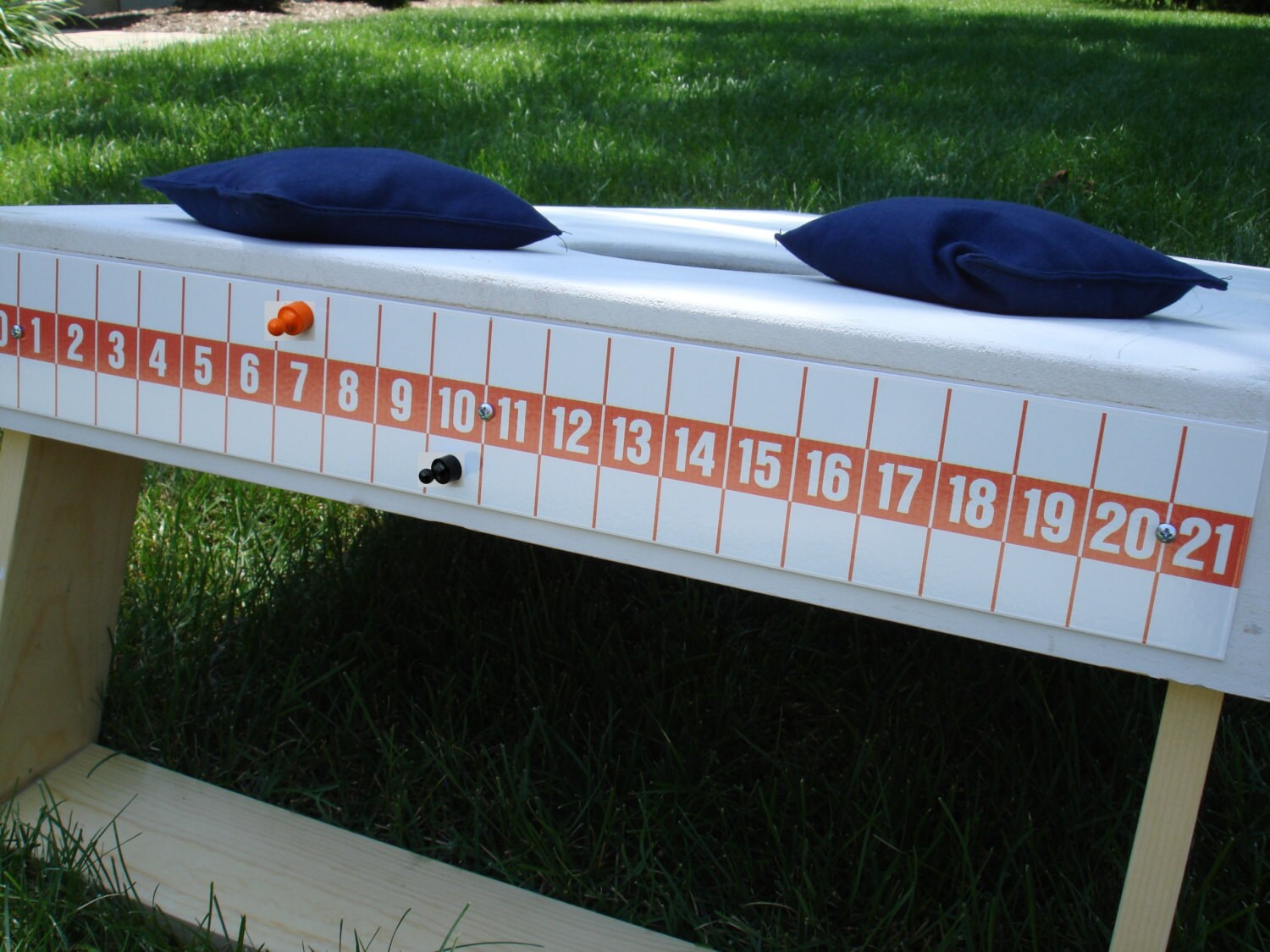 Cornhole Board Bean Bag Toss Scorekeeper Orange Great for Tailgates Made in USA FREE
