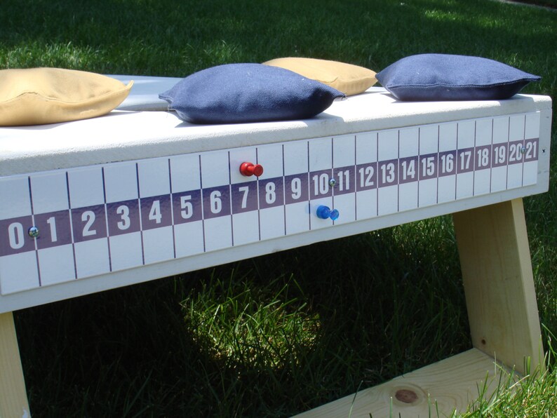 Cornhole Board Bean Bag Toss Scoreboard Blue GREAT for