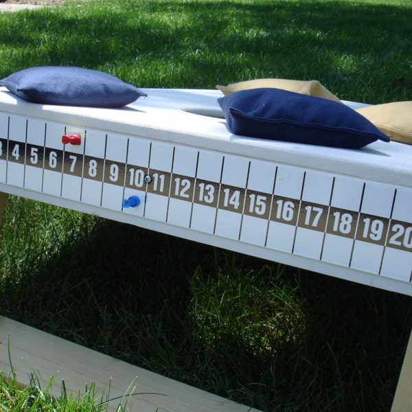 Cornhole Bean Bag Toss Game Magnetic Scoreboard Black on White GREAT for Tailgates Made in USA ***Free Ship***