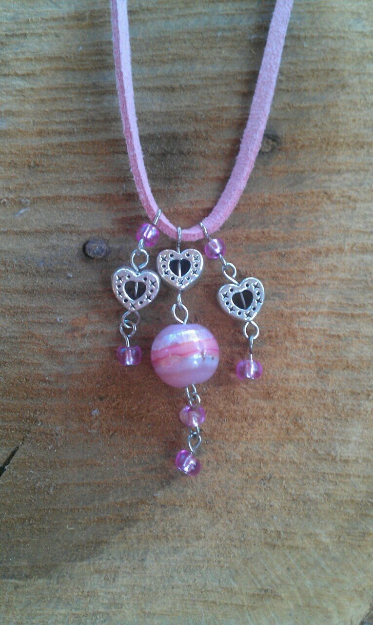 Simple pink necklace Clearance