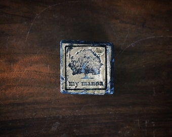 Charcoal + Peppermint with French Clay 24K Gold Soap Square // Made in Hawaii // Eco-friendly Soap // Gifts for Her