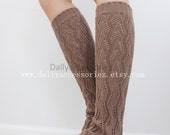 mocha brown womens leg warmers, knit leg warmers, leg warmers adult, boot socks, for girls, for women, Christmas Gifts, for her, for mom