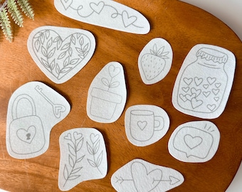 Be Mine Stick & Stitch DIY Embroidery Patterns for Clothes, Easy For Beginners Embroidery, Stick on Valentines Themed Patterns