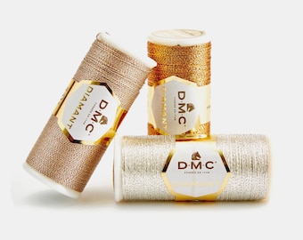 DMC Diamant Metallic Embroidery Thread, Single Strand