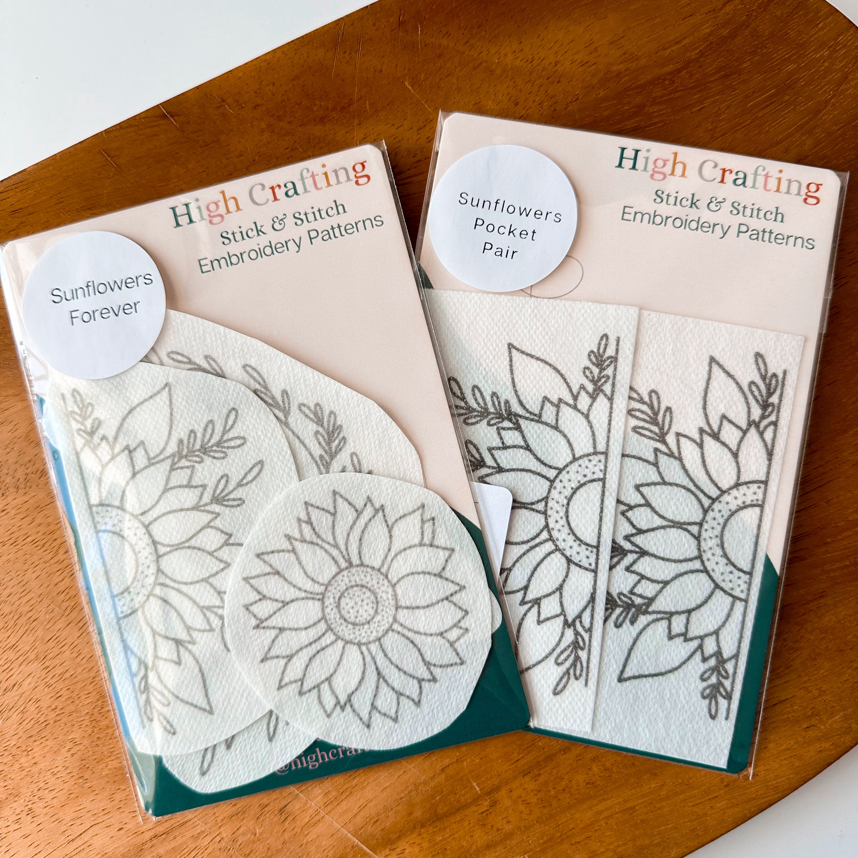 Sunflower Stick and Stitch Embroidery Patterns, Easy DIY Embroidery ...