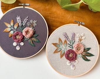 Dreamy Florals Embroidery Pattern - PDF Download with Video Tutorial