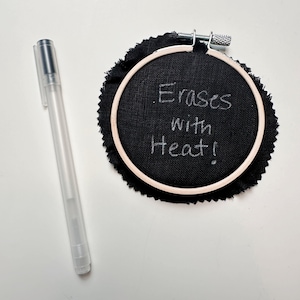 White Heat Erasable Fabric Pen, Pattern Transfer Pen für dunklen Stoff