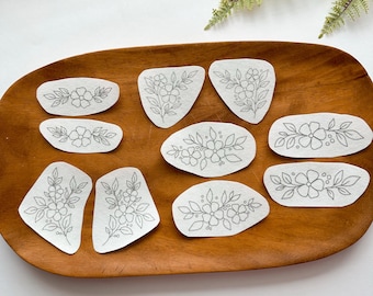 Chuck's Flowers Stick and Stitch Embroidery Patterns for Canvas Shoes with Video Tutorial