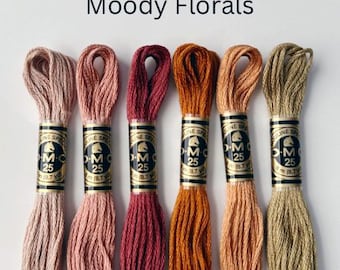 Moody Florals DMC Thread Palette