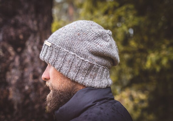 Gorro gris, gorro de hombre gris, gorros para hombres, ideas de