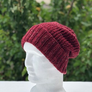 Frauen rote Mütze Wolle handgestrickt, Wintermütze, Geschenke für Sie, Weihnachtsgeschenk Ideen für Frau