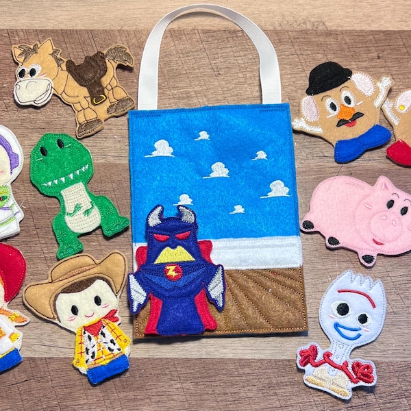 Story of the Toys Finger Puppet Playset with Andy’s room Bag – Travel Toy
