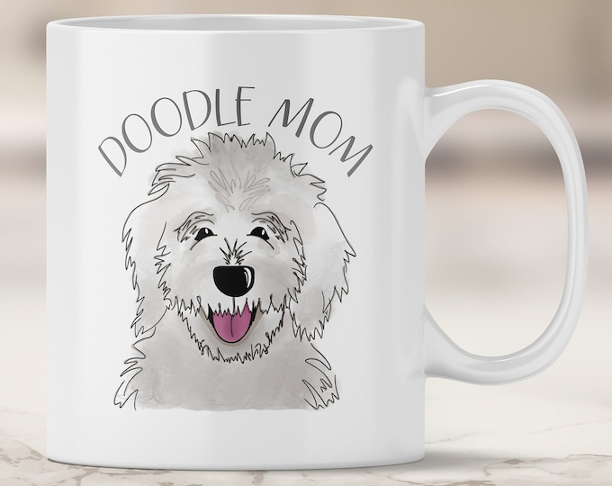 White Doodle Mom Mug - Goldendoodle Mom - Labradoodle - White Labradoodle - Dog Mom Mug - Dog Mom Gift - Fur Mom - Doodle Dog Mom