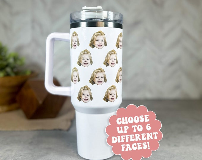 40oz Face Tumbler - Baby Face Tumbler - Your Dog's Face - Father's Day - Mother's Day Gift - Funny Gift Ideas - 40oz Stainless Steel Tumbler