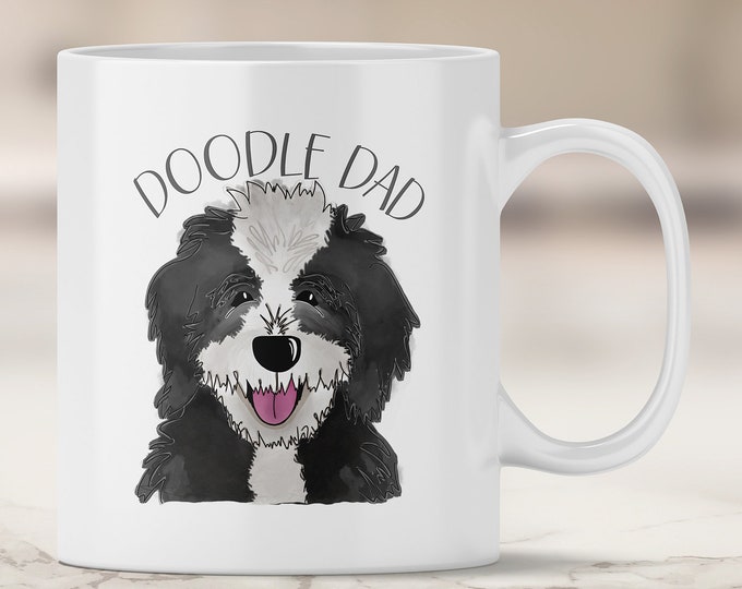 Sheepadoodle Dad Mug - Sheep Dog Doodle - Poodle Mix - Doodle Dog - Doodle Dad - Bernedoodle Mug - Doodle Mug - Dog Mug