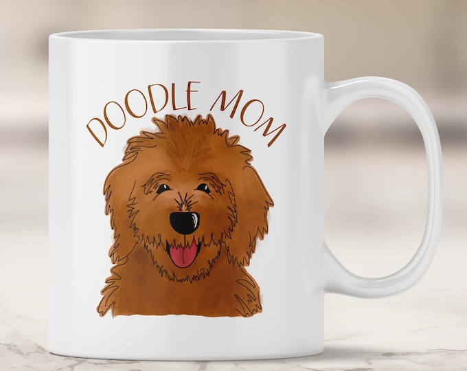 Red Doodle Mom Mug - Goldendoodle Mom - Labradoodle - Brown Labradoodle - Dog Mom Mug - Dog Mom Gift - Fur Mom - Doodle Dog Mom