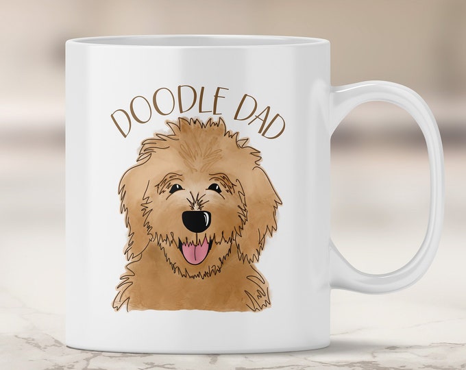 Golden Doodle Dad Mug - Goldendoodle Dad - Dog Dad Gift - Father's Day - Labradoodle - Brown Doodle Dog - I Love my Dog - Fur Dad