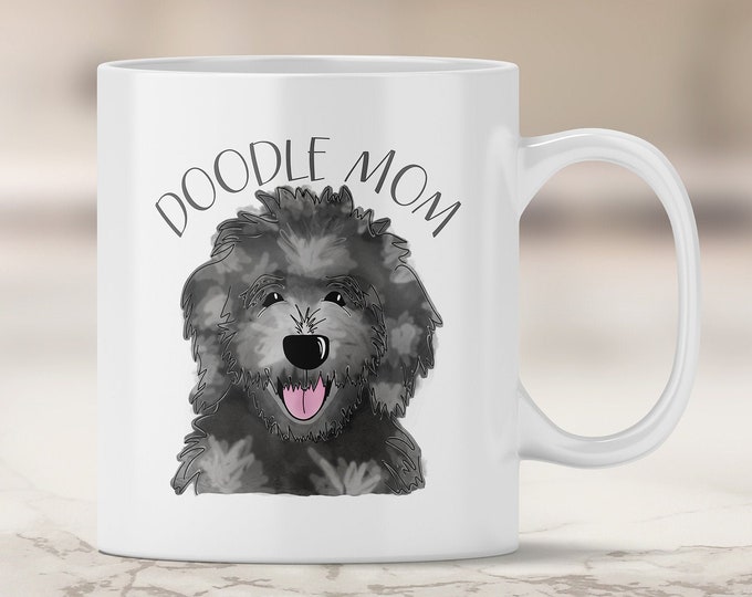 Merle Mom Mug - Aussie Doodle - Poodle Mix - Doodle Dog - Doodle Dad - Australian Shepherd Mix Doodle - Doodle Mug - Dog Mug