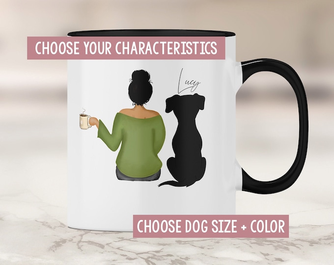 Dog Mom Mug - Pitt Bull Mom - Pitty - Bully Breed Dog - Boxer Mom Mug - Dog Mom Gift - Fur Mom - Girl with Dog Mug - Mother's Day Gift