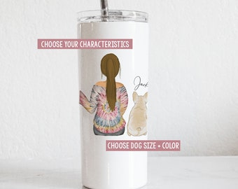 Personalized French Bulldog Mom Tumbler: Custom Dog & Owner Gift
