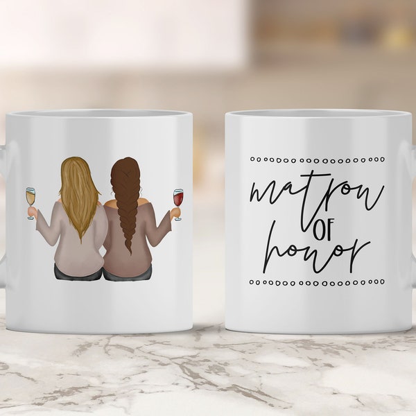 Matron of Honor Mug - Will You Be My Matron of Honor - Bridesmaid Proposal Box - Wedding Party Gift - Matron of Honor Gift - Personalize