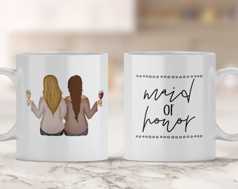 Personalized Maid of Honor Mug: Custom Wedding Proposal Gift