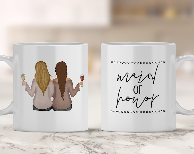 Maid of Honor Mug - Will You Be My Maid of Honor - Bridesmaid Proposal Box - Wedding Party Gift - Maid of Honor Gift Ideas - Personalize