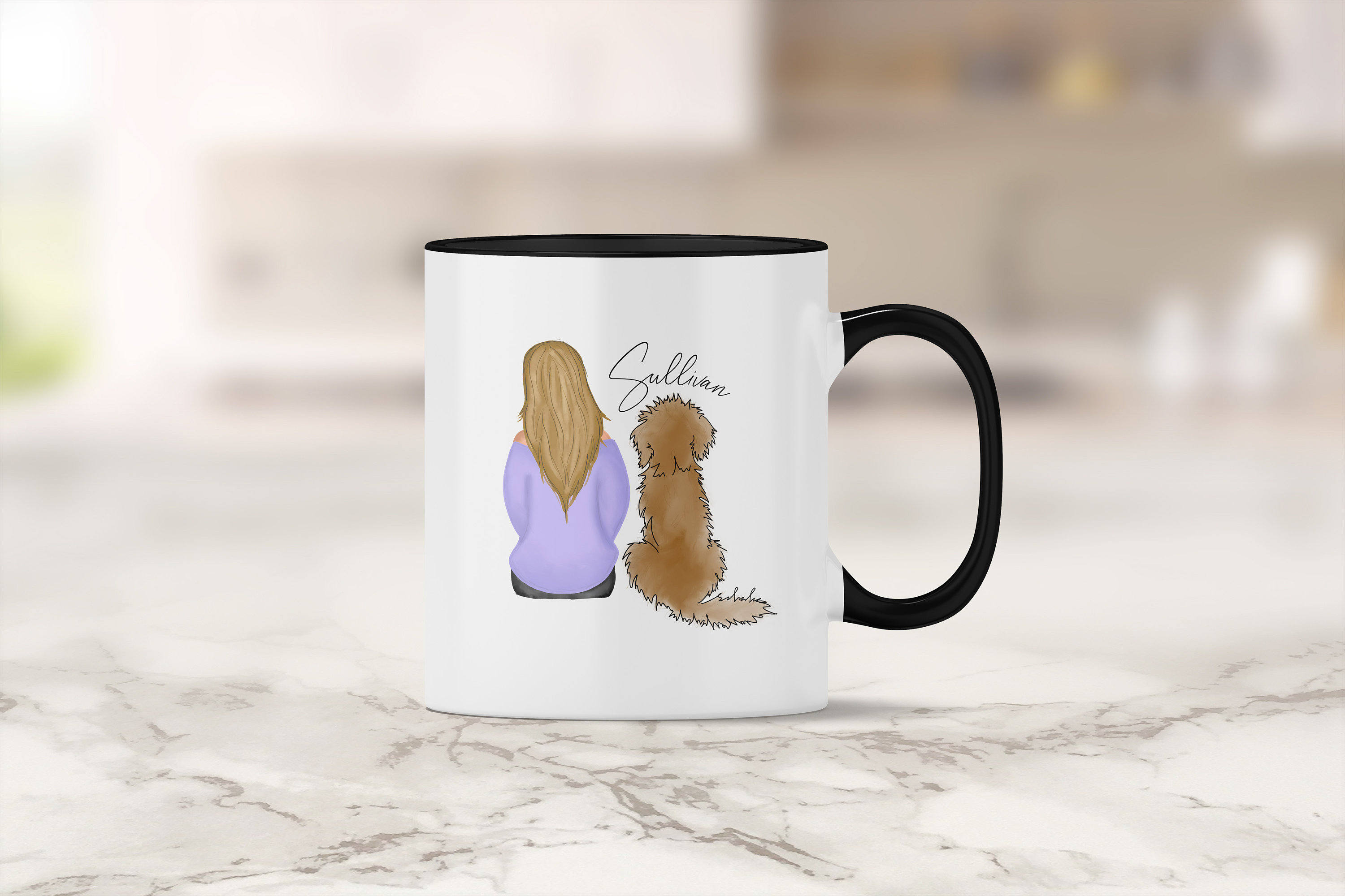 Doodle Mom Mug - Goldendoodle Mom - Labradoodle - Custom Doodle Dog - Dog Mom  Mug - Dog Mom Gift - Fur Mom - Girl with Dog Mug
