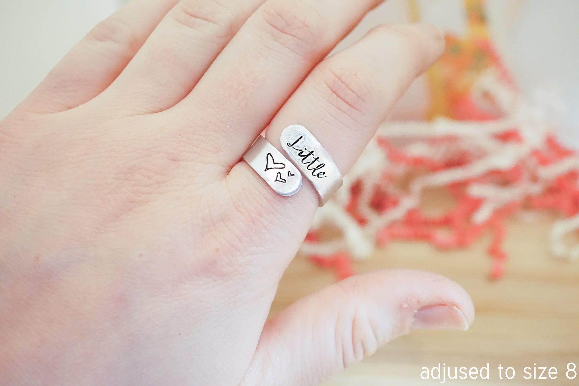 Pi Beta Phi Ring Sorority Sister, Hand Stamped Jewelry Custom Sorority Jewelry Sorority Gift Heart Ring Sorority Ring