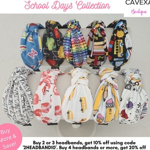 The School Days Collection - Knotted Headband, Teacher Headband, Back to School Gift, Student Headband, Teacher Gift, Teacher Appreciation