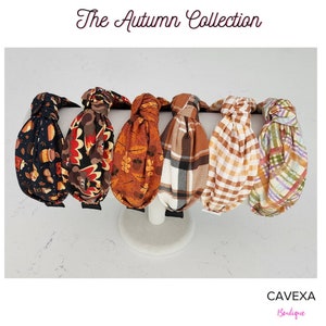 The Autumn Collection Knotted Headband - Knotted Headband, Autumn Headband, Thanksgiving Headband, Brown Orange Headband, Fall Headband