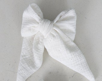 The May Bow - Handmade Bow Clip - Hair Bow - Floral Bow - Handmade Bow