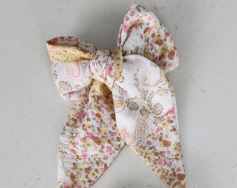 The Ashley Bow - Handmade Bow Clip - Hair Bow - Floral Bow - Handmade Bow