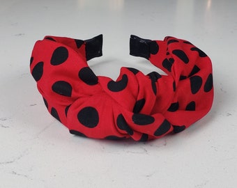 The Marie Knotted Headband - Disney Knotted Headband, Hard Knot Headband, Disney Inspired Headband, Minnie Headband, Polka Dot Headband