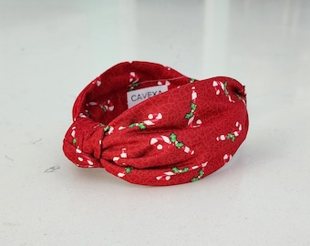 The Candy Cane Knotted Headband - Knotted Headband, Christmas Headband, Holiday Headband, Winter Headband, Christmas Accessory