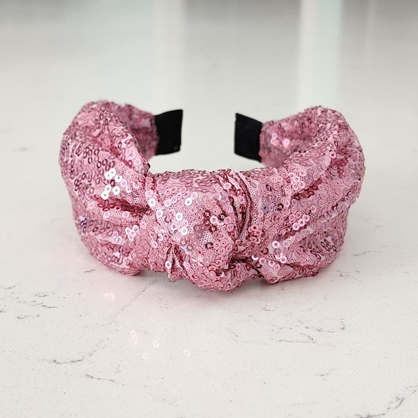 The Victoria Knotted Headband - Knotted Headband, Hard Knot Headband, Elegant Headband, Sparkle Headband, Sequin Accessory