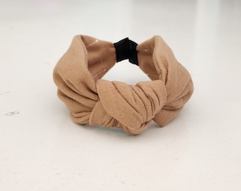 The Betty Knotted Headband - Knotted Headband, Knot Headband, Hard Knot Headband, Brown Headband