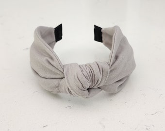 The Georgia Knotted Headband - Knotted Headband, Knot Headband, Hard Knot Headband, Gray Headband