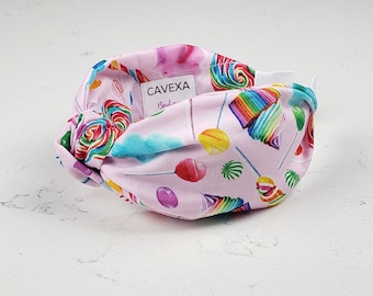 The Chloe Knotted Headband - Knotted Headband, Birthday Headband, Hard Knot Headband, Birthday Party Headband, Candy Headband