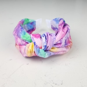 The Phoenix Knotted Headband - Knotted Headband, Spring Headband, Hard Knot Headband, Summer Headband, Tie Dye Headband