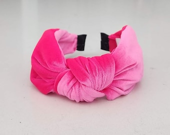 The Raquel Velvet Knotted Headband - Knotted Headband, Velvet Headband, Hard Knot Headband, Valentine Headband, Velour Headband
