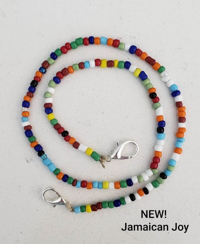 The Bead Face Mask Lanyard Face Mask Necklace Face Mask Etsy