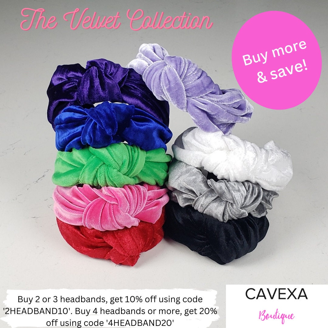 Velvet Pearl Knotted Headband