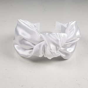 The Savannah Knotted Headband - Knotted Headband, Bridal Headband, Hard Knot Headband, White Headband, Wedding Headband, Elegant Headband